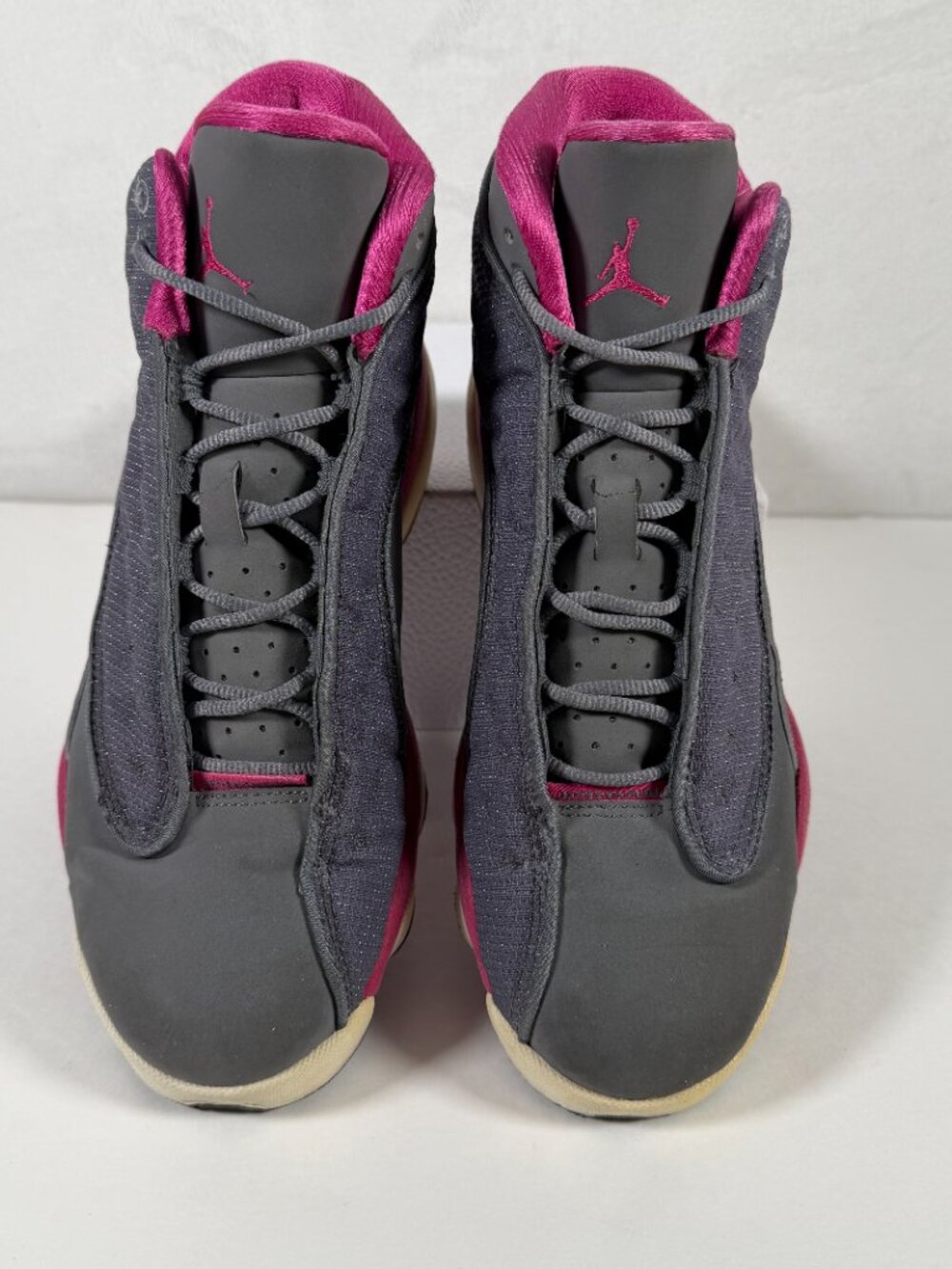 Nike Air Jordan 13 GS Retro Youth Sneakers Size 7Y Grey Maroon 439358-029 EUC - Picture 2 of 9